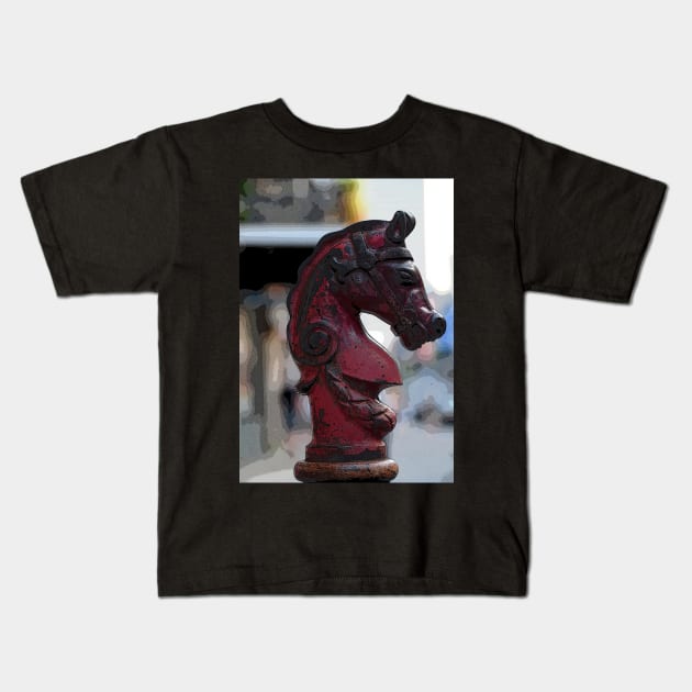 RED HORSE Kids T-Shirt by JerryGranamanPhotos71